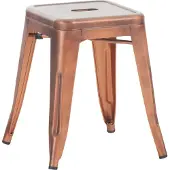 CLP Hocker Armin I Metallhocker stapelbar und pflegeleicht I Stapelhocker bis 200 kg belastbar I Sitzhöhe 46 cm, Farbe: gelb