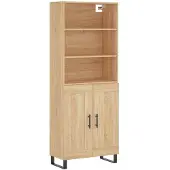 Syfax Highboard Sonoma-Eiche 69,5x34x180 cm Holzwerkstoff