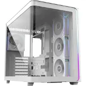 FSP M580-WP Plus Gehäuse Midi Tower mITX, mATX Weiß ARGB, Midi Tower, PC, Weiß, ATX, micro ATX, Mini-ITX, Glas, SPCC, 16 cm