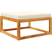 Syfax Gartenhocker mit Kissen 65x65x29 cm Massivholz Akazie
