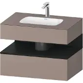 Duravit Einbauwaschtisch-Möbel-Set Qatego 80x55x60cm, E sw/Bas m, Kon-WTU, B