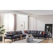 Xl Moebel Gmbh Ecksofa L-Form Sofa Luxus Eck Kunstleder Wohnzimmer Polyester Schwarz