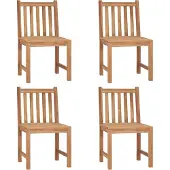Syfax Gartenstühle 4 Stk. Massivholz Teak