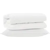 Syfax Bettdecken Set mit Kissen 2 Stk. Weiß Mikrofaser