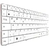 T-ProTek DEUTSCHE - Silber ohne RahmTastatur Kompatibel für 55012FYC2G2-035-G