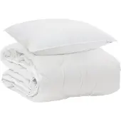 Syfax Ganzjahresbettdecke mit Kissen 2 Stk. Weiß Mikrofaser