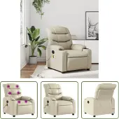 The Living Store Massagesessel Creme Kunstleder