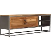 Syfax TV-Schrank Recyceltes Teakholz und Stahl 120x30x40 cm