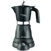 Ariete 1368/01, Elektrische Espressokanne, Gemahlener Kaffee, 480 W, Schwarz