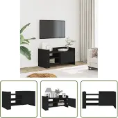 The Living Store TV-Schrank Schwarz 80x35x40 cm Holzwerkstoff