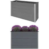 Syfax Garten-Hochbeet WPC 150 x 50 x 91 cm Grau