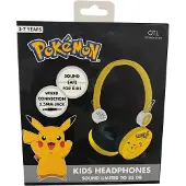 Nintendo Pokemon Kopfhörer Pikachu für Kinder mit Kinderschutz bis 85 Dezibel, Kabellänge 90 cm für Switch, Laptop, Handy, Tablet