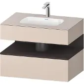 Duravit Einbauwaschtisch-Möbel-Set Qatego 80x55x60cm, gra m/ta m, Kon-WTU, B