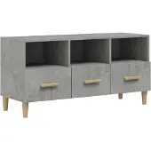 Syfax TV-Schrank Betongrau 102x36x50 cm Holzwerkstoff