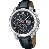 Jaguar Herren Uhr Chronograph Leder Armbanduhr Le Chronographe dunkelblau D2UJ975/3