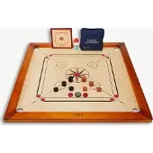 Ubergames Carrom - ECO-Hartholz - Officielles 74x74 cm Wettkampf - Mit Tisch