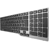 T-ProTek DEUTSCHE-Tastatur Silber Rahmen,Trackpoint für Fujitsu LifeBook E754 VFY:E7540MXU21DE