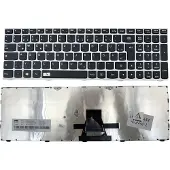 T-ProTek DE Tastatur Keyboard Silber Rahmen Ohne Beleuchtung kompatibel für Lenovo Z501