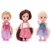 Merkloos Mini Babypuppen Prinzessin 3-fach sort.