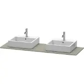 Duravit Konsole XSquare 160x55cm, st-g m, m 2 Auss, Beck. beids.