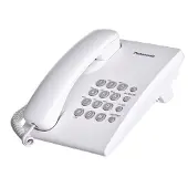 Panasonic KX-TS500PDW, Analoges Telefon, Kabelgebundenes Mobilteil, 100 Eintragungen, Weiß