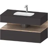 Duravit Einbauwaschtisch-Möbel-Set Qatego 100x55x60cm, E Ma/Gra m, Kon-WTU, B