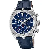 Jaguar Herren Uhr Chronograph Elegant Luxus Leder Executive blau D2UJ857/B