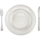 MIKASA Set de Camberlie Geschirr, Teller und Schalen de skandinavischer Stil de weißes Porzellan, 12tlg.
