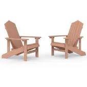 Syfax Adirondack-Gartenstühle 2 Stk. HDPE Braun