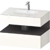 Duravit Einbauwaschtisch-Möbel-Set Qatego 80x55x60cm, gra m/we hgl, Konsolen-Waschtischunterbau