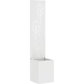 Syfax Garten Sichtschutz-Leinwand Floral Weiß 32 x 32 x 150 cm