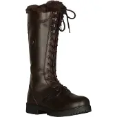 Moretta - Damen Landstiefel "Nola", Spitze, Leder ER1880 (37 EU) (Braun)