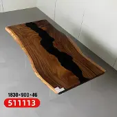 AEA Table Epoxidharz Esstisch Echtes Holz Massiv Tische 183x90 Flusstisch