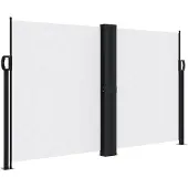 Syfax Seitenmarkise Ausziehbar Weiß 140x600 cm