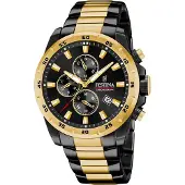 Festina Herren Uhr Sport Edelstahl Armbanduhr schwarz gold D2UF20563/1