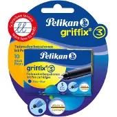 Pelikan Tintenschreiberpatronen griffix Blau 5 ST, Blau, Kugelschreiber, Weiß, Blau, 5 Stück(e), Box, Deutschland