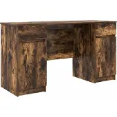 Syfax Schreibtisch Räuchereiche 140 x 49 x 76 cm Holzwerkstoff