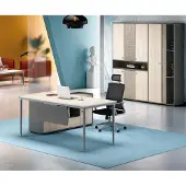 AEA Schreibtisch Arbeitstisch Ecke Tisch Büromöbel Holz Grau Bürotisch