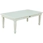 Ebuy24 Amaretta Couchtisch antik weiß, antik patiniert mit 2 Schubladen.