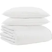 Syfax Winterbettdecke mit Kissen 3 Stk. Weiß Daunenfeder