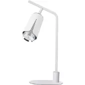 Milagro Elegante Schreibtischlampe Flower Weiß/Silber GU10