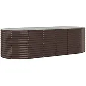 Syfax Hochbeet Verzinkter Stahl 249x100x68 cm Braun