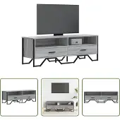 The Living Store TV-Schrank Grau Sonoma 122x34x41 cm Holzwerkstoff