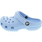 Crocs Clog "Classic Clog K", Mädchen, Gr. 23, Croslite, blau (hellblau), unifarben, Schuhe Clog, Hausschuh, Schlappen, Strandschuh, Sandale mit Fersenriemen