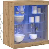 Syfax LED-Sideboard Artisan-Eiche 60,5 x 37 x 67 cm Holzwerkstoff