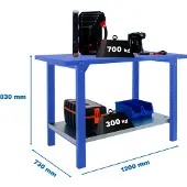 Simon Rack SIMONWORK BT6 PRO METAL 1200 BLUE Werkbank mit Parafuses