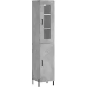 Syfax Highboard Betongrau 34,5x34x180 cm Holzwerkstoff
