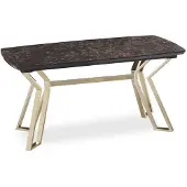 AEA Luxus Esstisch Esszimmer Tisch Metall Gold Tische Esstische Möbel