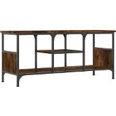 Syfax TV-Schrank Räuchereiche 100x35x45 cm Holzwerkstoff & Eisen