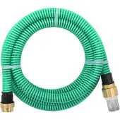Syfax Saugschlauch mit Messing-Anschlüssen Grün 1,1" 7 m PVC